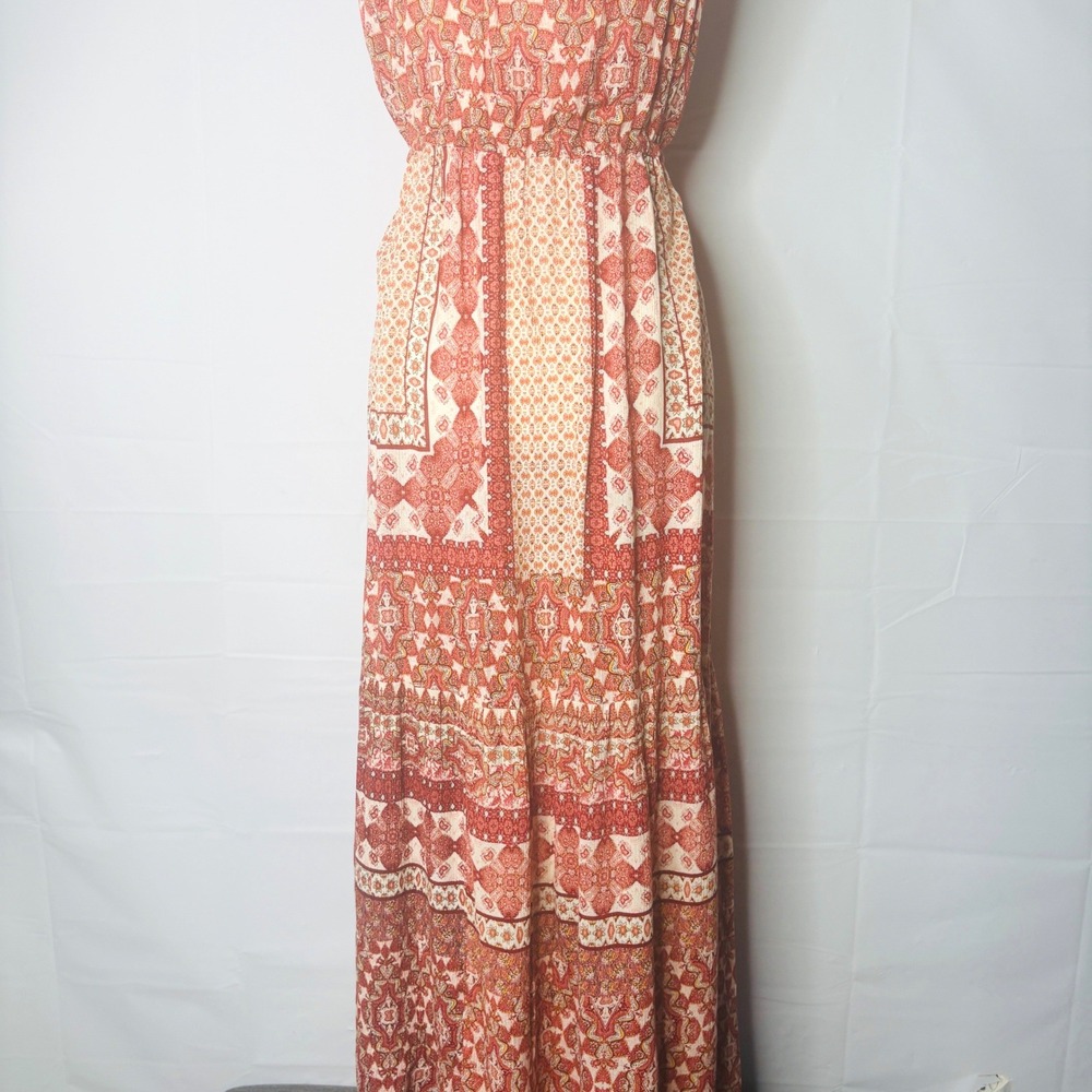 NWT Patrons of Peace Maxi Dress Paisley Tiered Medium Boho Cottagecore Women - Picture 8 of 13